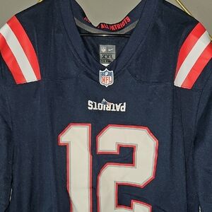 Nike Patriots Jersey - Navy Xxl Upside Down Logo 12 BRADY